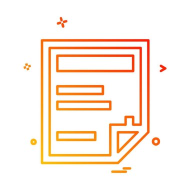 Belge simgesi tasarım vektörü 