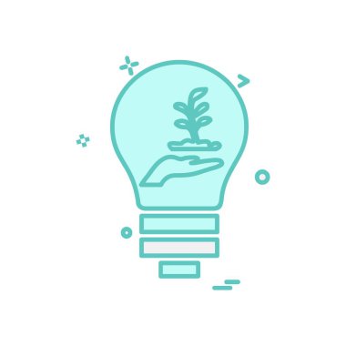 Ampul simgesi tasarım, renkli vektör çizim