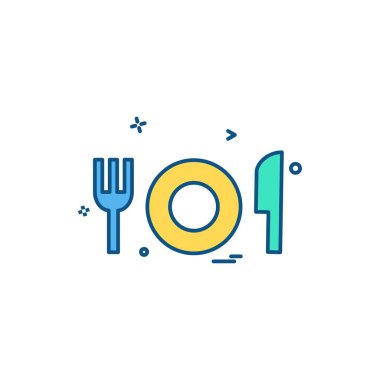 Gıda simgesi tasarım vektörü