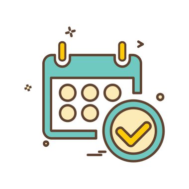 Takvim simgesi tasarım vektörü 