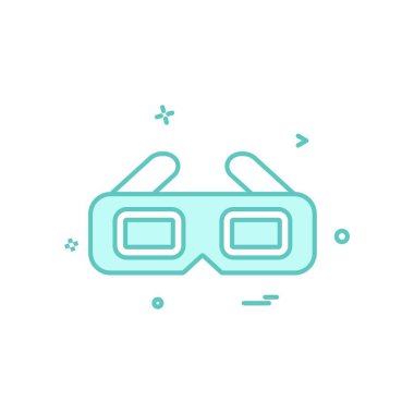 Gözlük simge tasarlamak vektör 