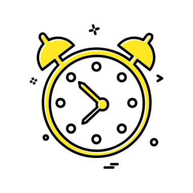 saat düz ikon vektör illüstrasyonu 