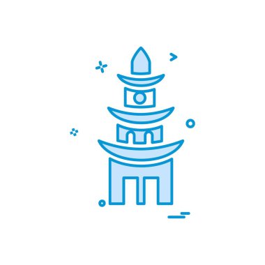 Tapınak simge tasarlamak vektör