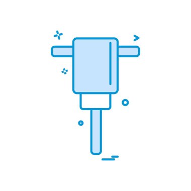 Hava çekiç simge vektör tasarımı 