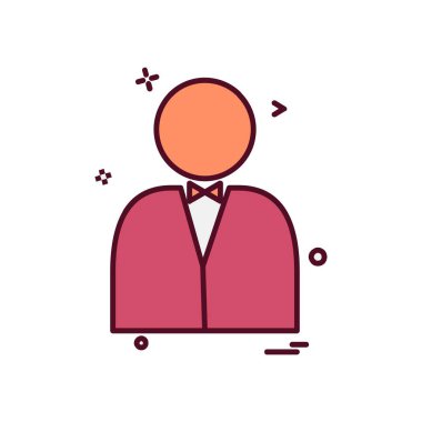 Avatar simge tasarım vektörü