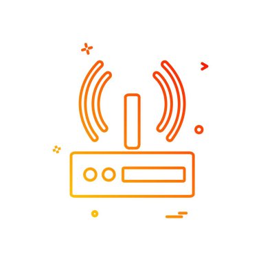 Wifi simge tasarım vektörü