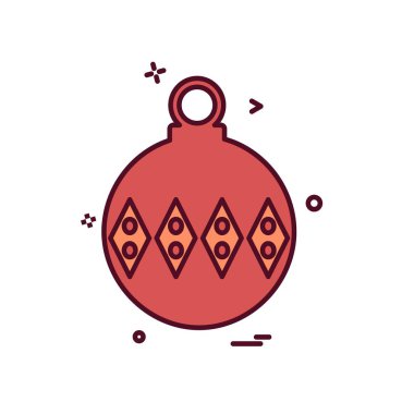 Noel top simge tasarlamak vektör