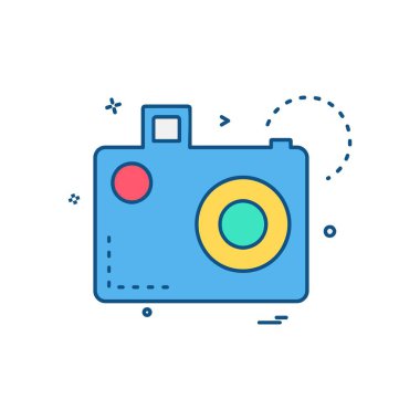 Kamera simgesi tasarım vektörü