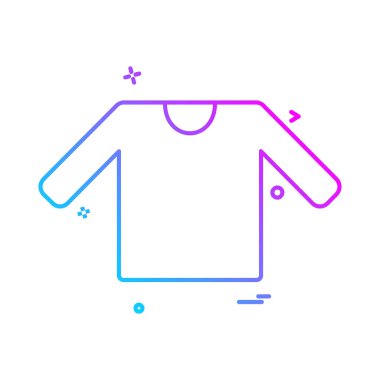 Gömlek simgesi tasarım, renkli vektör çizim