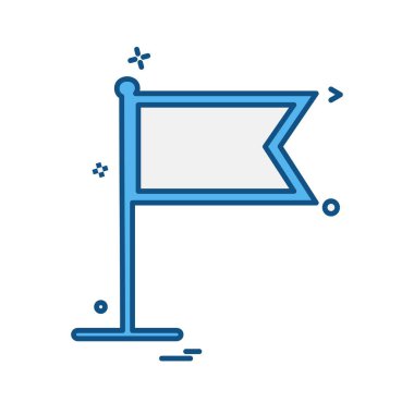 Bayrak simgesi tasarım vektörü