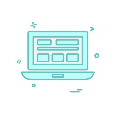 Dizüstü bilgisayar simgesi tasarım vektörü