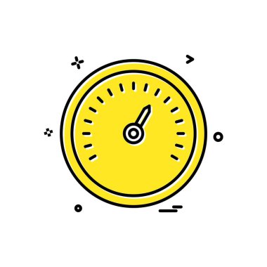 saat düz ikon vektör illüstrasyonu 