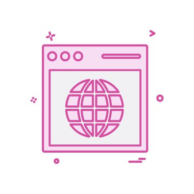 Web yerleşim simgesi tasarım vektörü