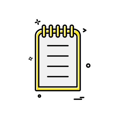 Belgeyi simge tasarlamak vektör 