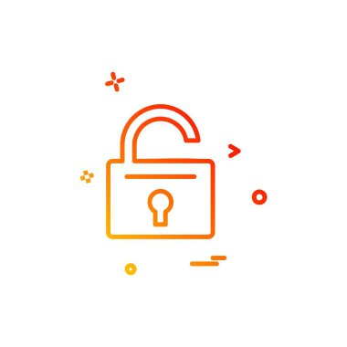 Simge tasarlamak vektör kilitli