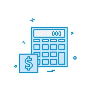 Hesap makinesi simgesi tasarım vektörü