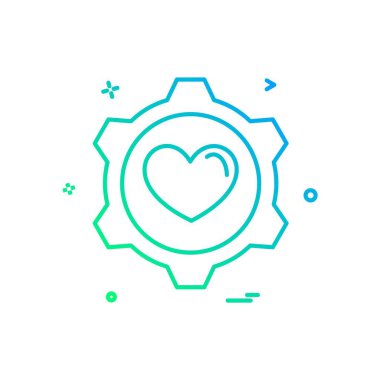 Kalp simgesi tasarım, Sevgililer günü için vektör çizim