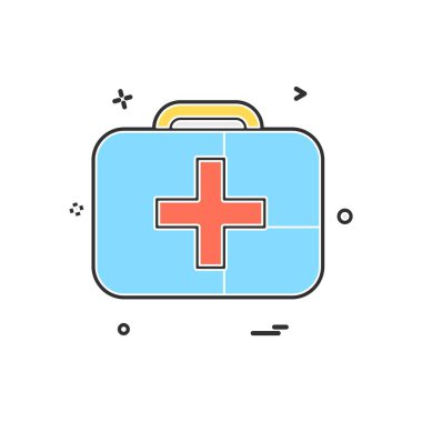 Tıbbi simge tasarım, renkli vektör çizim