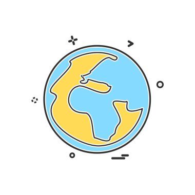 Küre simge tasarlamak vektör