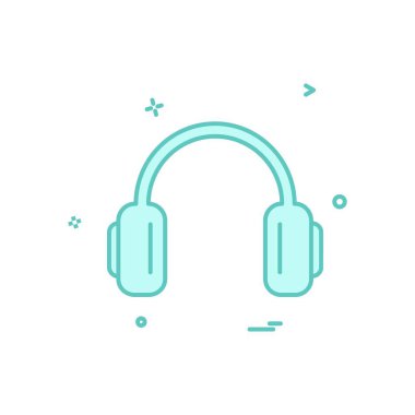 Kulaklık simge tasarlamak vektör