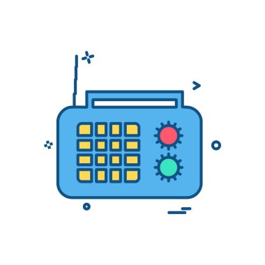 Radyo simge tasarlamak vektör