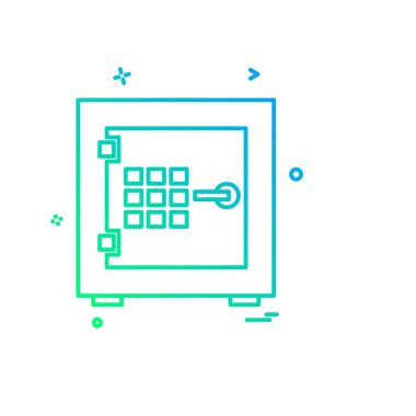 Güvenlik simgesi tasarım vektörü