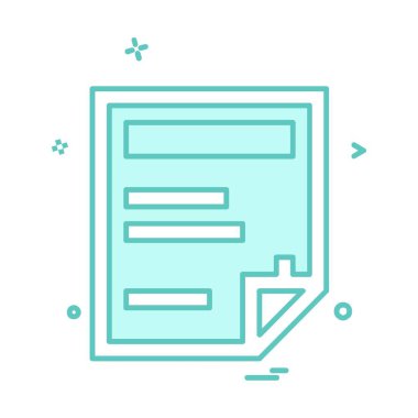 Belge simgesi tasarım vektörü 