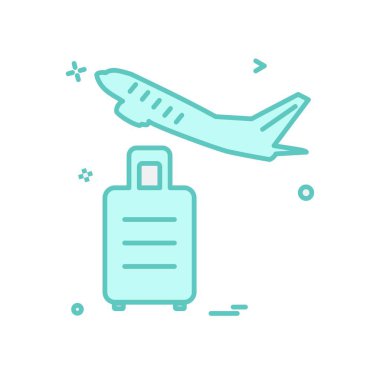 Simge vektör beyaz arka plan üzerinde seyahat