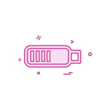 Batarya simgesi tasarım vektörü