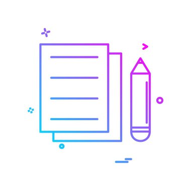 Belge kalem simge vektör tasarımı