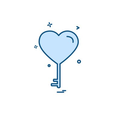 Kalp simgesi tasarım, Sevgililer günü için vektör çizim