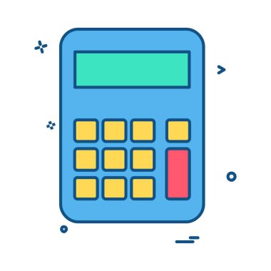 Hesap makinesi simgesi tasarım vektörü