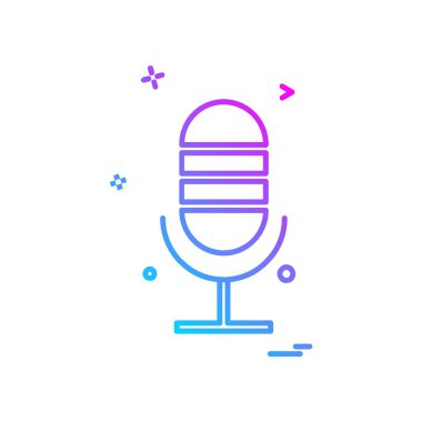 Mikrofon simgesi tasarım vektörü