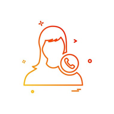 Avatar kadın simge tasarım vektörü