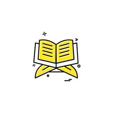 Kutsal Kuran simgesi tasarım vektörü