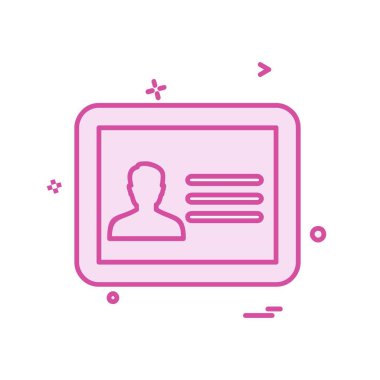 ID kart simgesi vektör illüstrasyonu 