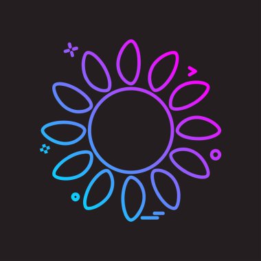 Siyah arka plan üzerinde renkli weather simge vektör