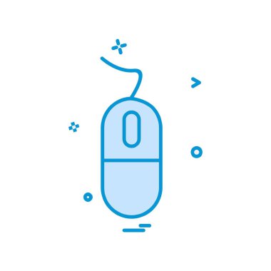 Bilgisayar fare düz simge vektör çizim 