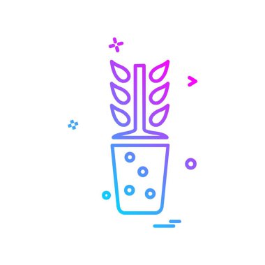 Bitki simgesi tasarım vektörü