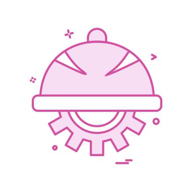 kask dişli simge tasarlamak vektör 