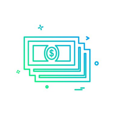 Dolar simgesi tasarım vektörü