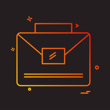 Evrak Çantası'nı simge tasarlamak vektör 