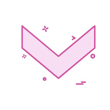 Aşağı ok simgesi tasarım vektörü