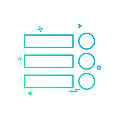 Menü simgesi tasarım, renkli vektör çizim