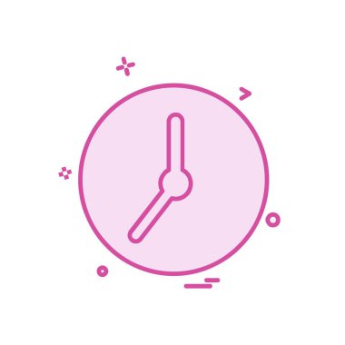 Saat simgesi tasarım vektörü