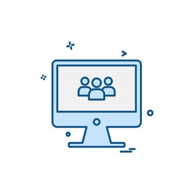 Bilgisayar simgesi tasarım vektörü 