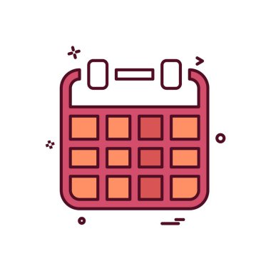 Takvim simgesi tasarım vektörü