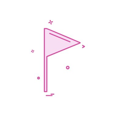 Bayrak simgesi tasarım vektörü