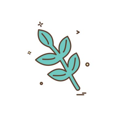 Simge tasarlamak vektör yapraklar