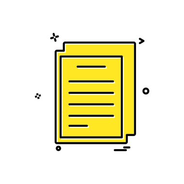 Belge simgesi tasarım vektörü